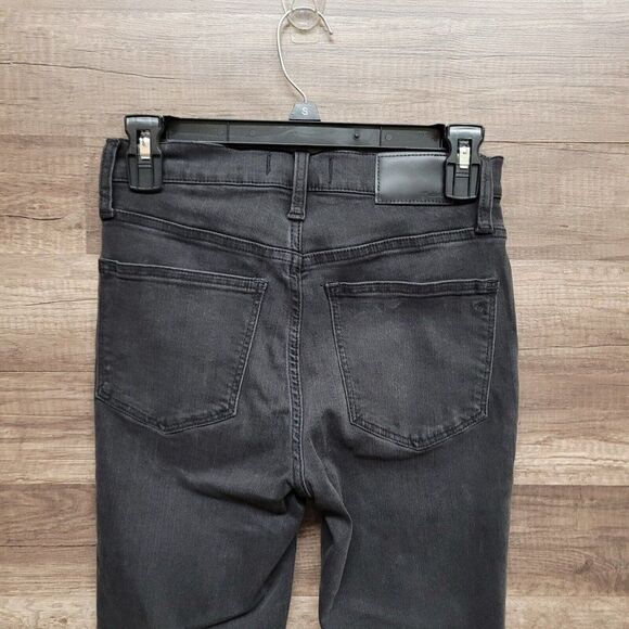 Madewell Roadtripper Jeans Size 25 Womens Black Skinny Mid Rise Charcoal Wash - Picture 11 of 16